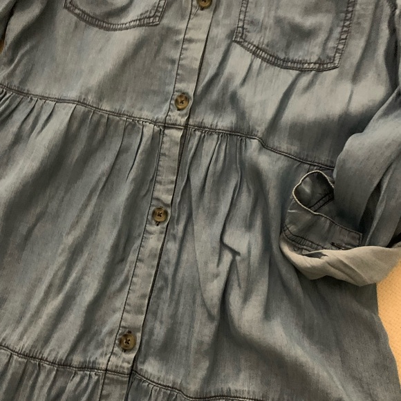 NWT Maurices Blue Long Sleeve Dress - Picture 6 of 9